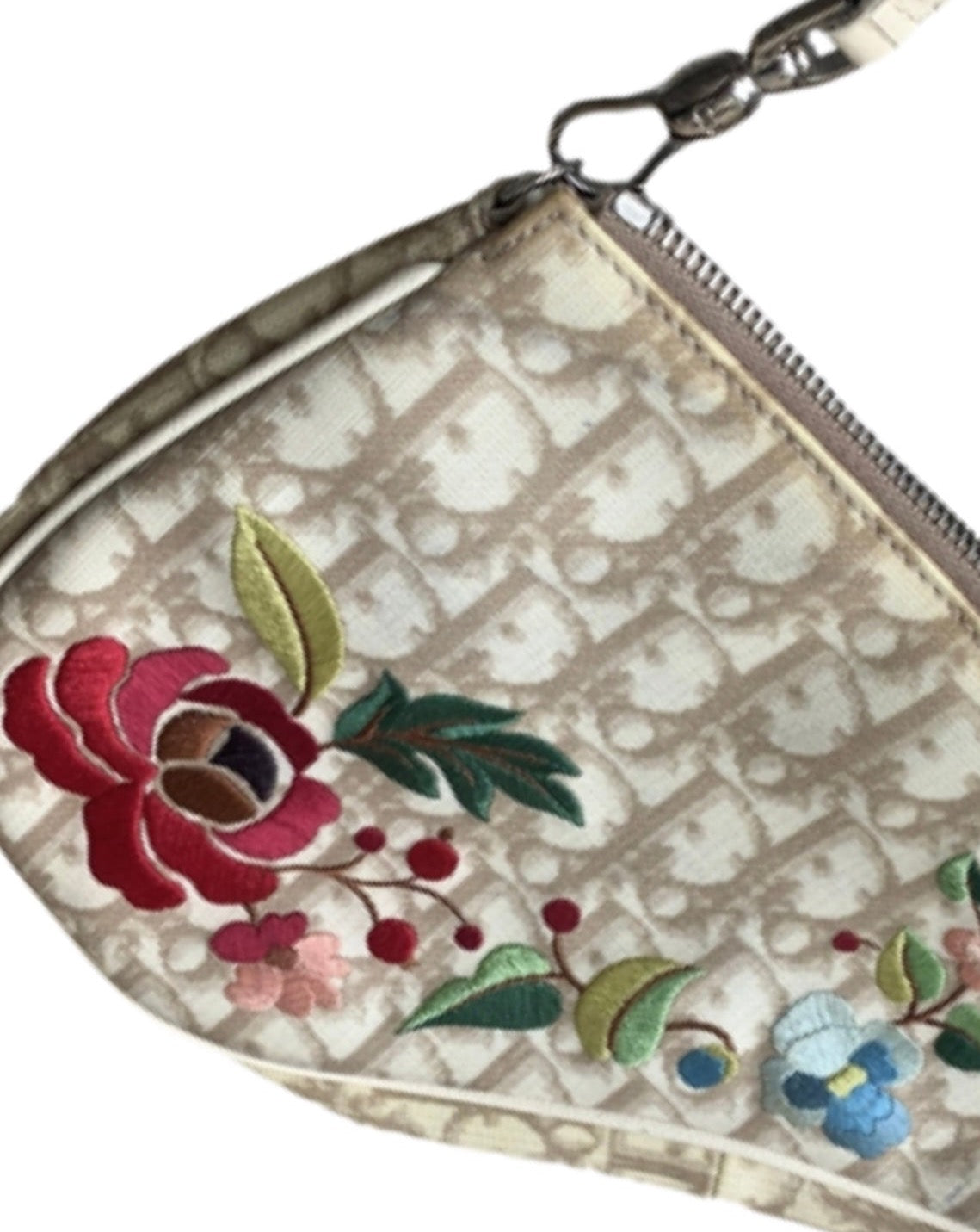 CHRISTIAN DIOR FLOWER EMBROIDERED
