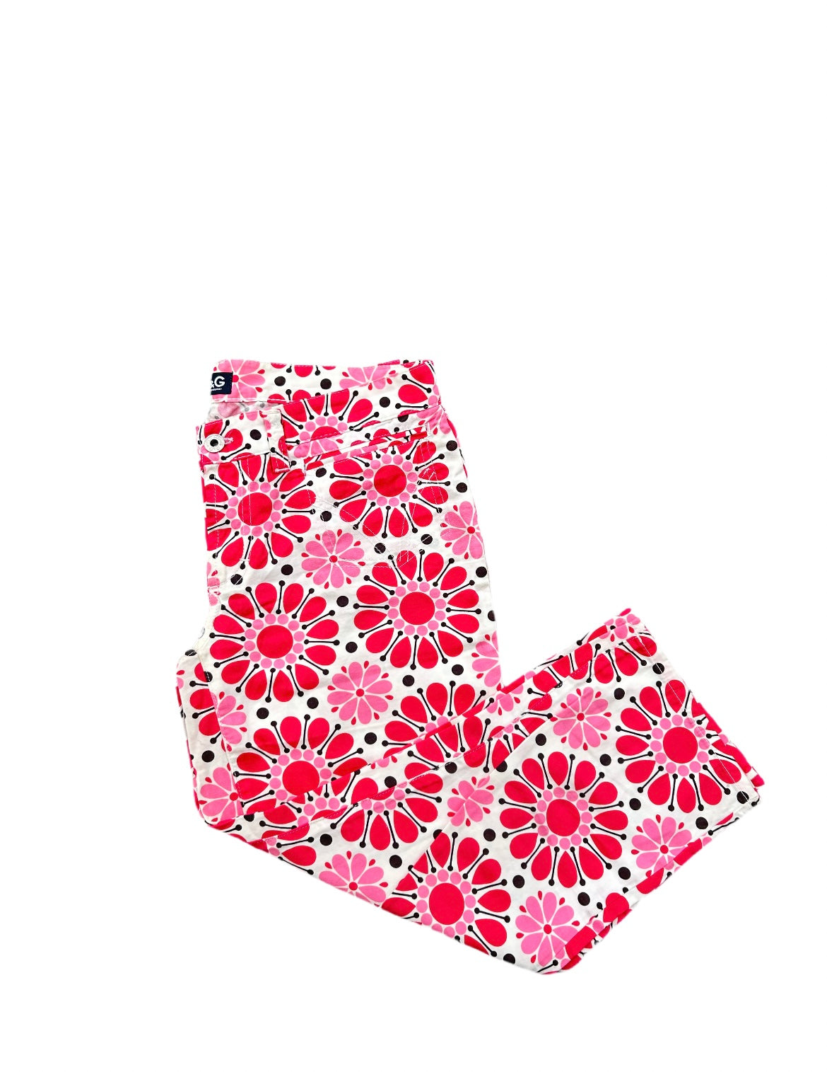 D&G DOLCE & GABBANA PINK FLORAL CAPRI