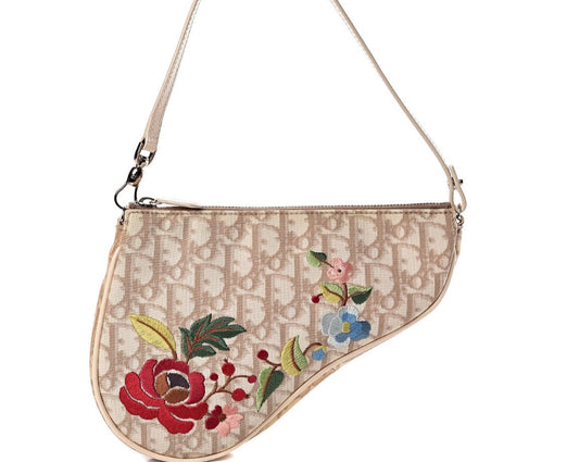 CHRISTIAN DIOR FLOWER EMBROIDERED