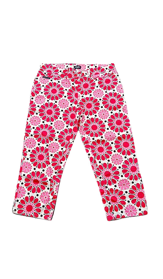 D&G DOLCE & GABBANA PINK FLORAL CAPRI