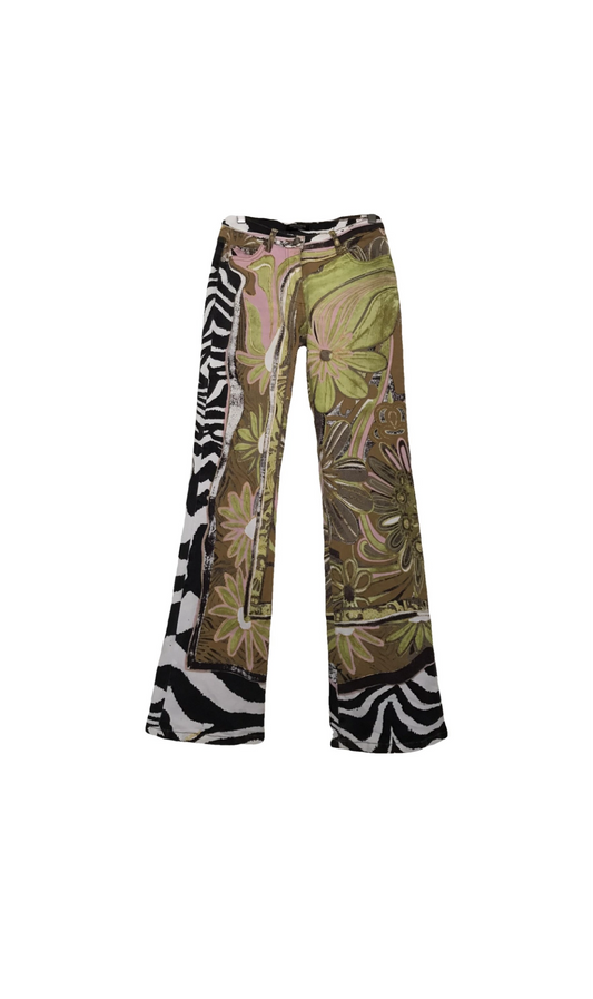 ROBERTO CAVALLI PATCHWORK JEAN